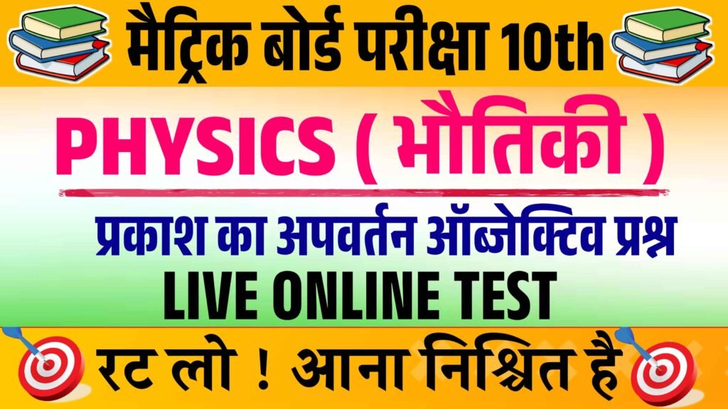 Prakash ke Apvartan ka Objective Question